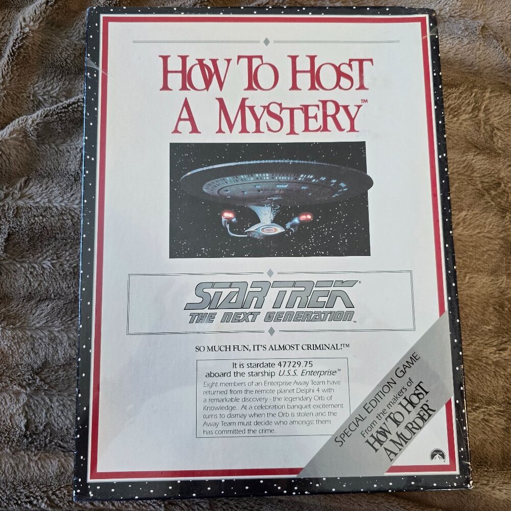 NWT Vintage Star Trek TNG How to Host A Mystery Game Sealed 1992 Special Edition